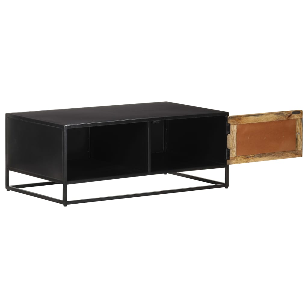 Mesa De Centro Madera De Mango Rugosa 90x50x35 Cm_1