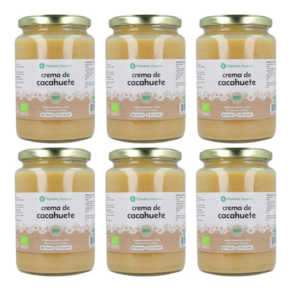 Pack 6x Crema de Cacahuetes ECO Planeta Huerto 700g
