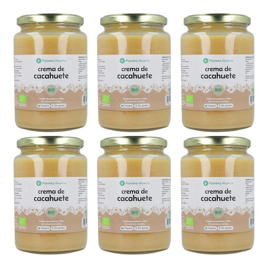 Pack 6x Crema de Cacahuetes ECO Planeta Huerto 700g