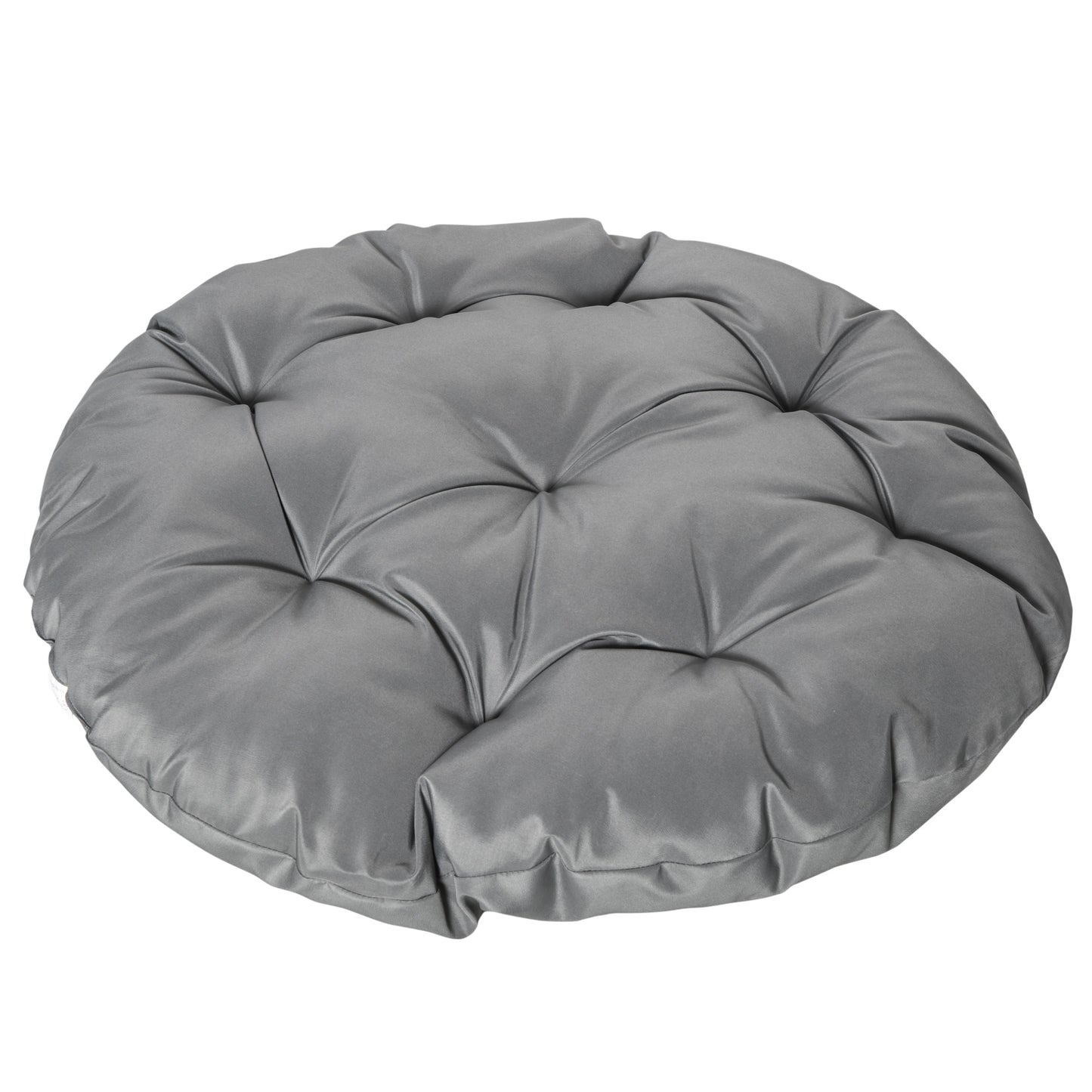 Outsunny Silla Giratoria 360° De Ratán Sintético Con Cojín 87x97x86 Cm Gris_3