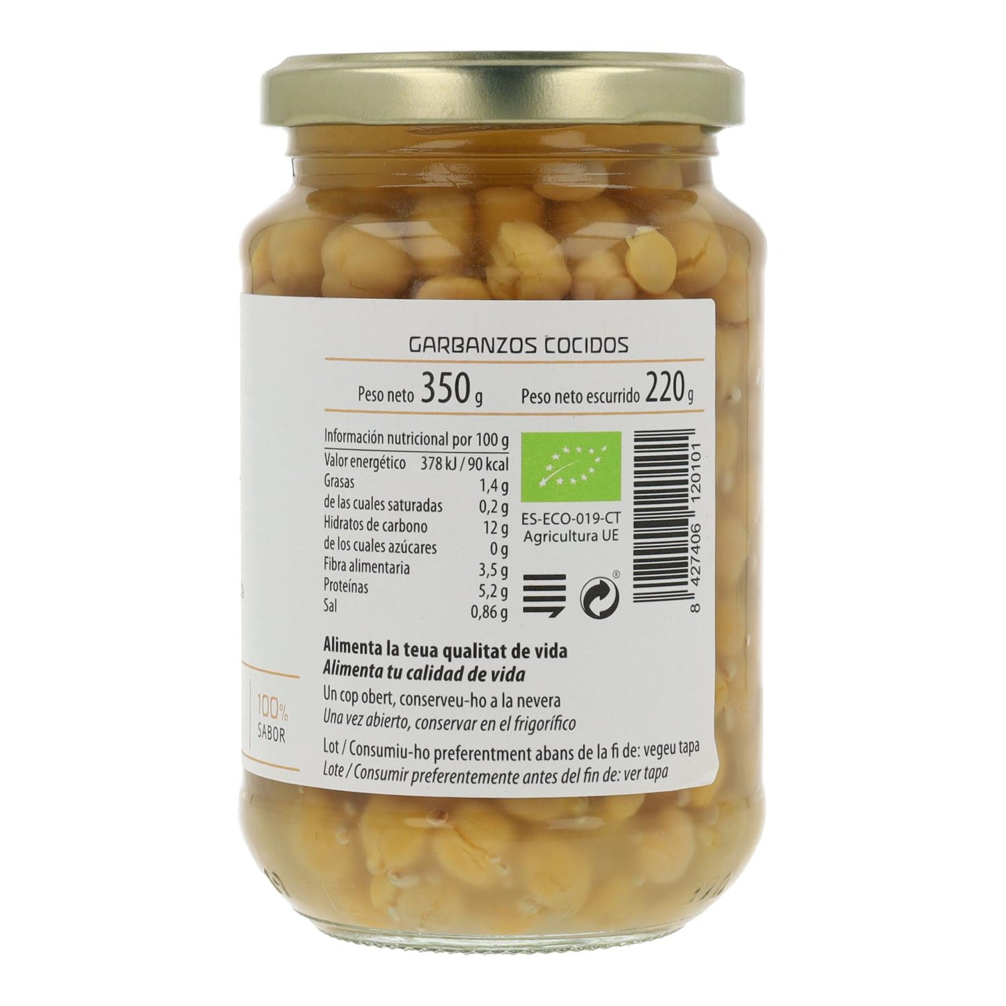 Garbanzos cocidos ECO Cal Valls 220 g