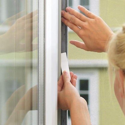 Malla mosquitera para puertas Negra 2 uds 2 x 0,65 x 220 cm Tesa