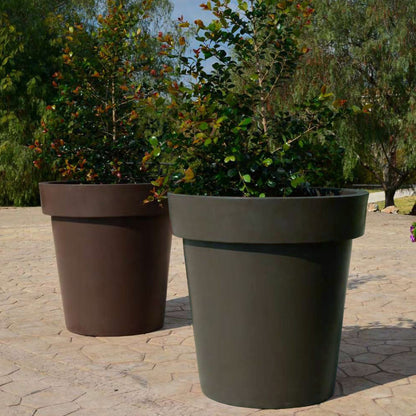 Macetero De Polietileno Por Rotomoldeo Color Topo 40x35 Cm_3