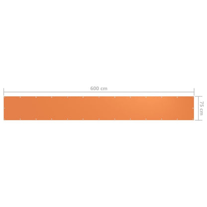 Vidaxl Toldo Para Balcón De Tela Oxford Naranja 75x600 Cm_4
