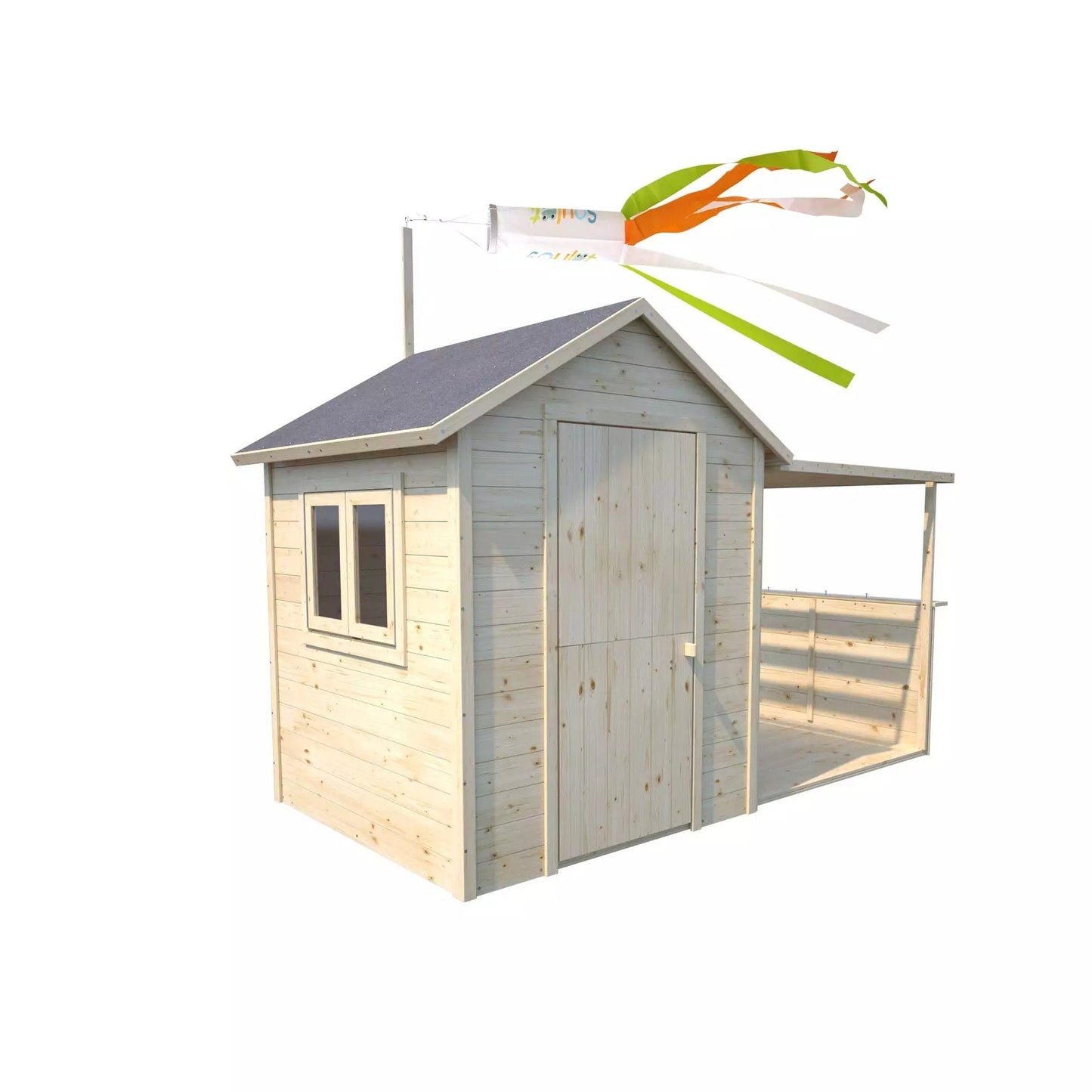 Casita infantil de madera con porche Eugenie Soulet