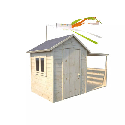 Casita infantil de madera con porche Eugenie Soulet