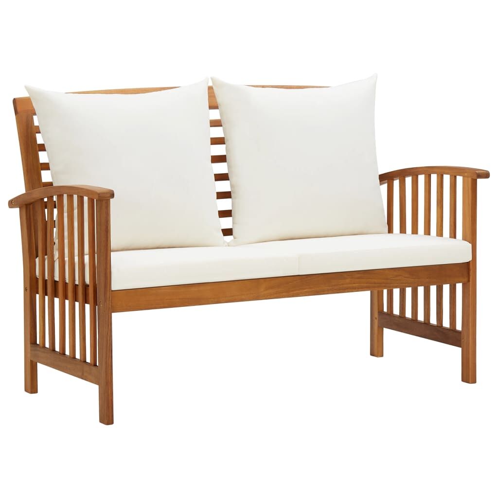 Vidaxl Muebles De Jardín 2 Piezas Con Cojines Madera Maciza De Acacia_3