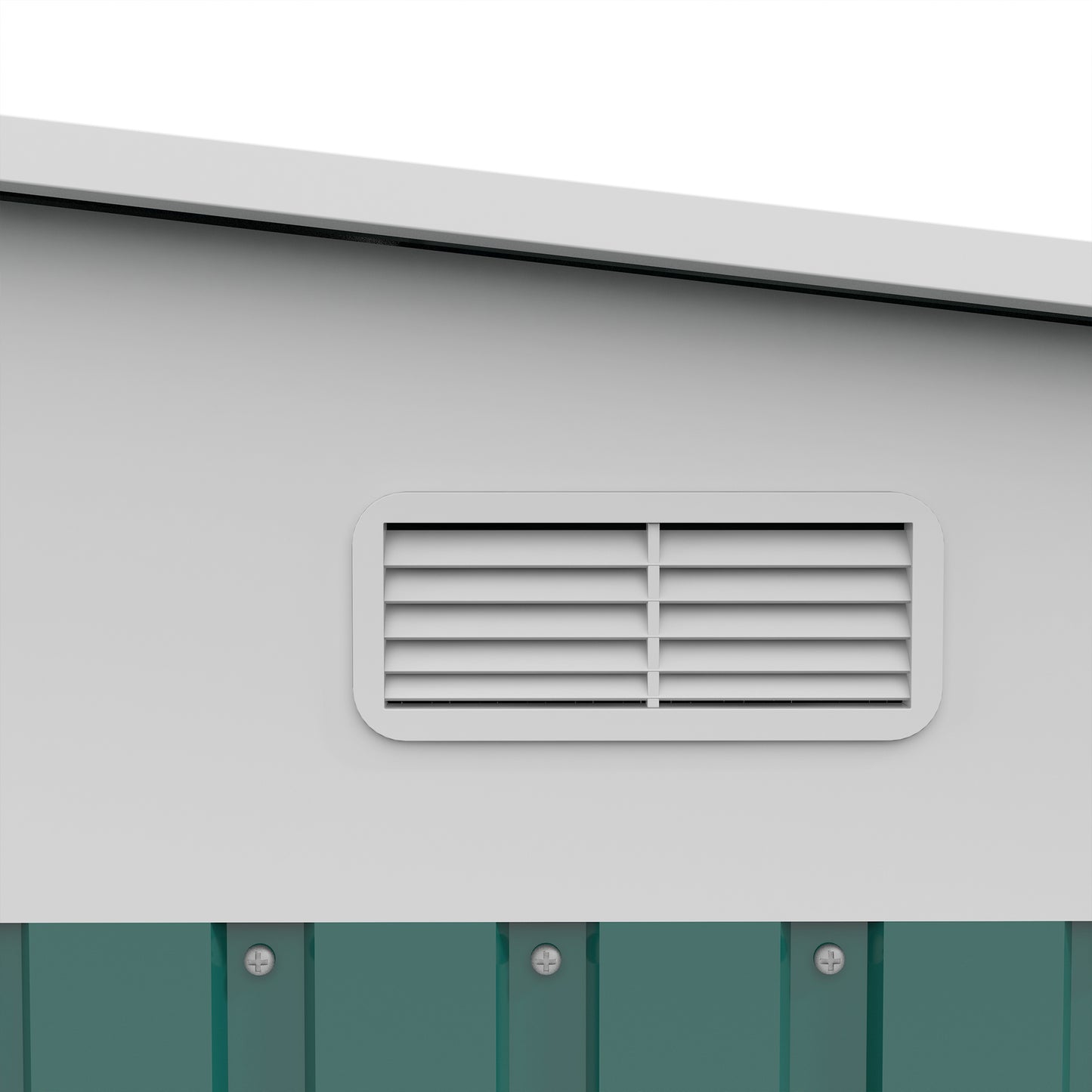 Outsunny Cobertizo De Jardín Exterior 8,9 M² 280x345x201 Cm Con 2 Puertas Verde_4