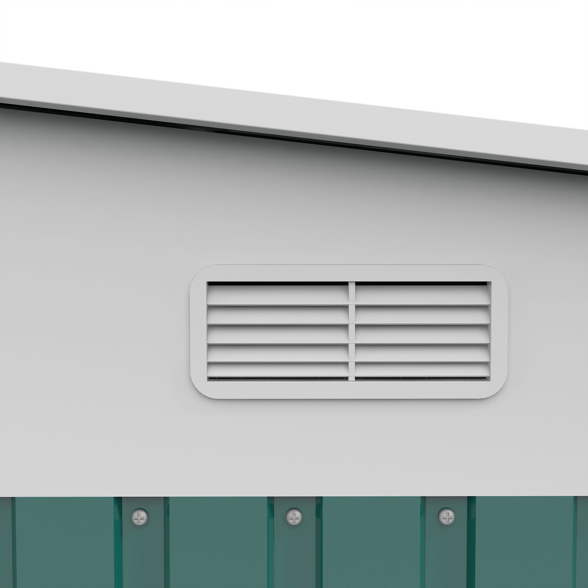 Outsunny Cobertizo De Jardín Exterior 8,9 M² 280x345x201 Cm Con 2 Puertas Verde_4