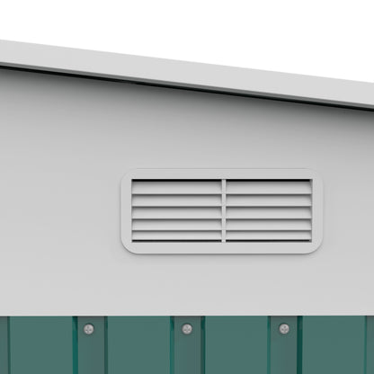 Outsunny Cobertizo De Jardín Exterior 8,9 M² 280x345x201 Cm Con 2 Puertas Verde_4
