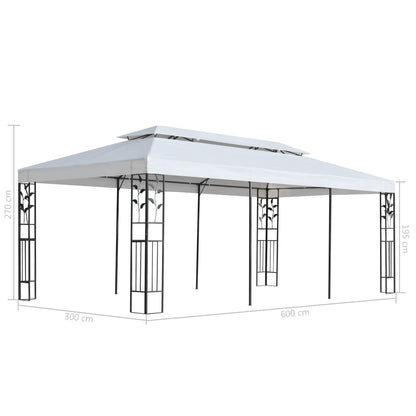 Vidaxl Cenador Blanco 3x6 M_2