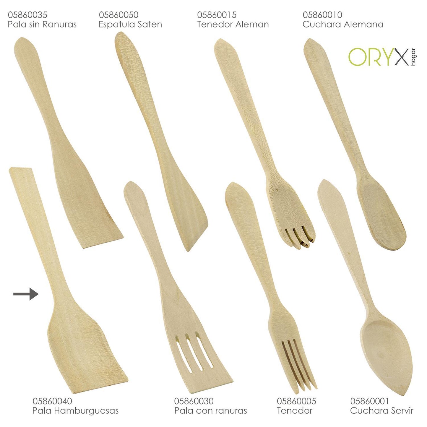 Pala Cocina Madera Hamburguesas Oryx 35 Cm.