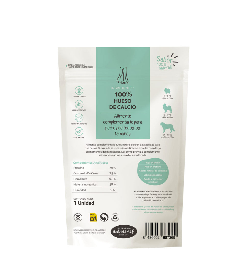 Hueso de Calcio Corto Hobbitalf 100 g