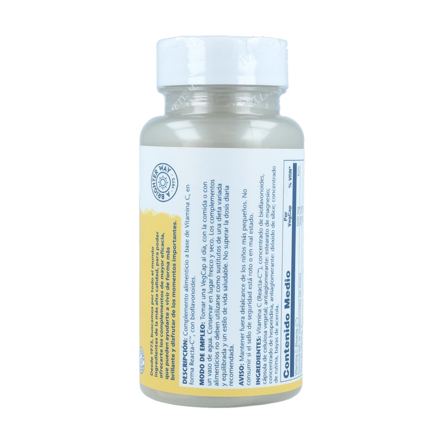 Reacta C 500 mg Solaray, 60 cápsulas
