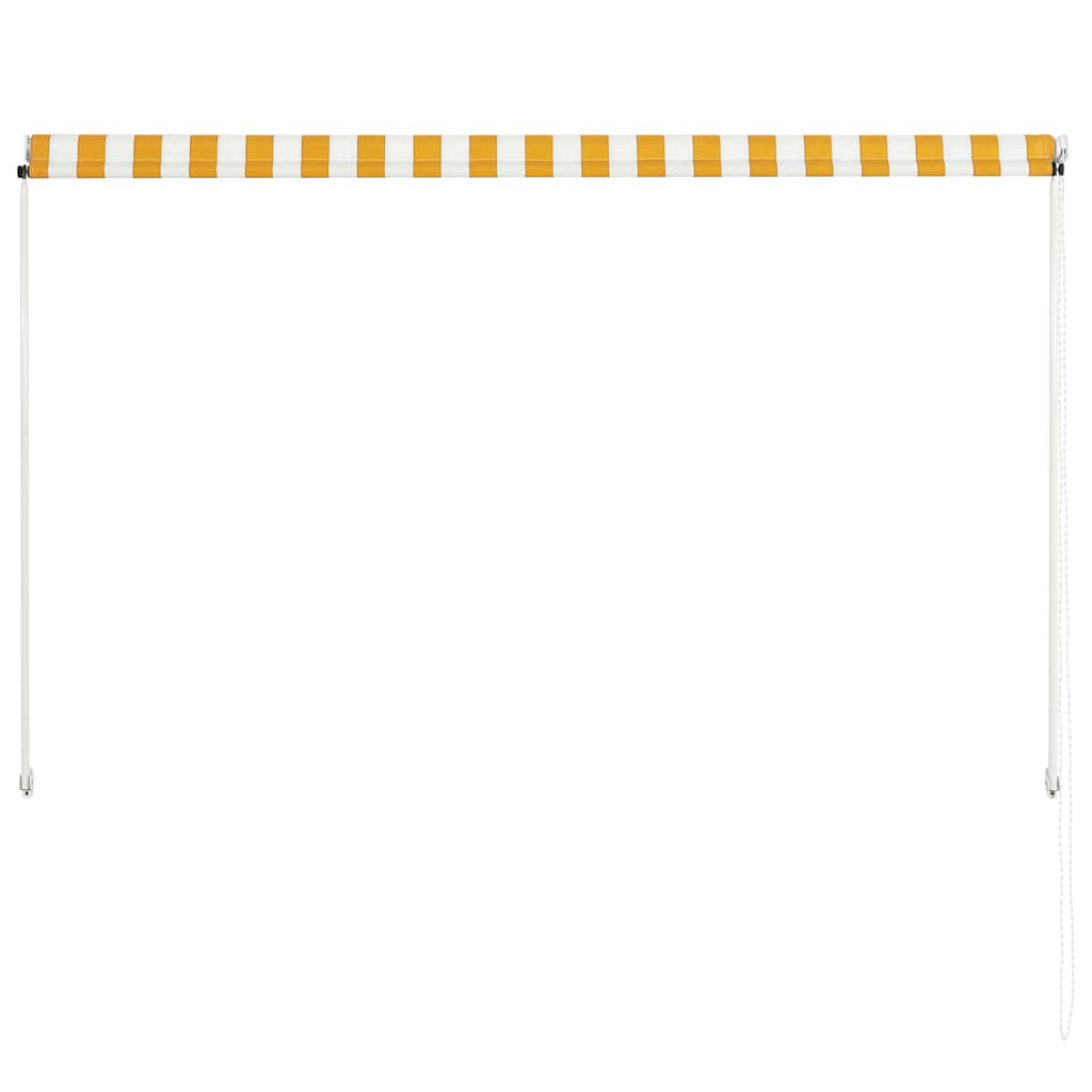 Toldo Retráctil 200x150 Cm Amarillo Y Blanco_4