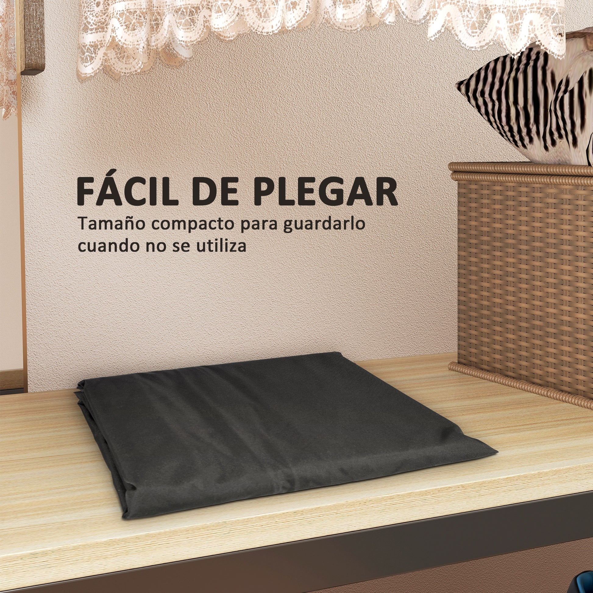 Outsunny Bolsa De Almacenamiento Para Cojines De Jardín 600d 125x40x55cm Negro_3