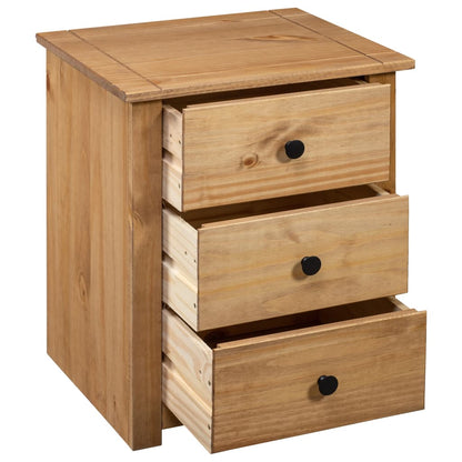 Mesita De Noche De Madera Maciza Pino Estilo Panamá 46x40x57 Cm_4