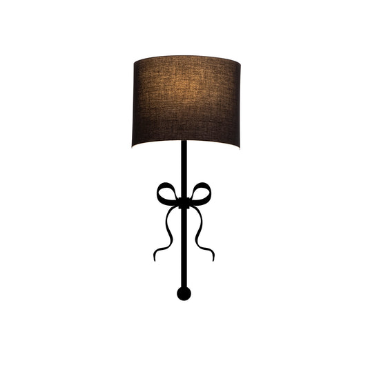 Aplique De Pared, Metal , Negro, 15x28x57, Casquillo E 27 Max 40 W