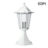 Farol De Aluminio Y Cristal Para Muro Ip44 E27 60w Color Blanco Ø16x40cm Modelo Zurich Edm