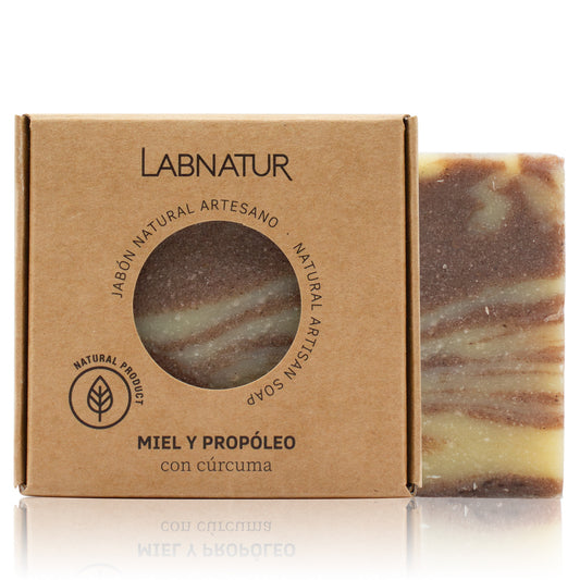 Jabón Natural Artesano Miel y Propóleo Labnatur 100 g | Reparador | Piel Sensible | Nutritivo_0