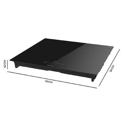 Placa De Inducción 3 Fuegos Bolero Squad I 3001. Potencia Máxima 7400w En 9 Niveles, Indicador De Luz, Diámetro Máx. 290mm, Booster, Detector De Sar_3