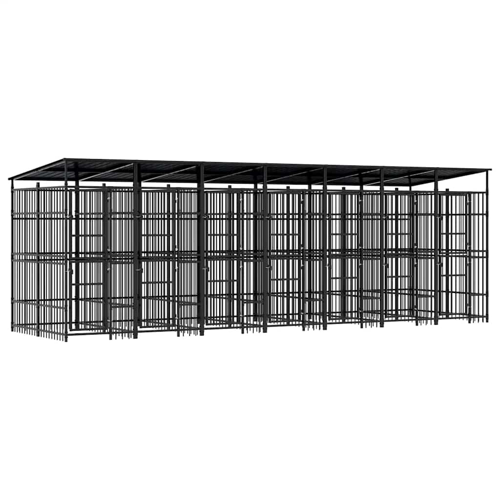 Perrera De Exterior Con Techo De Acero 12,9 M²_0