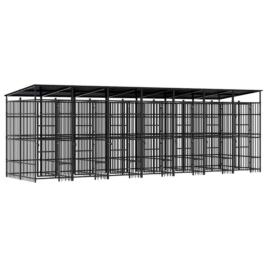 Perrera De Exterior Con Techo De Acero 12,9 M²_0