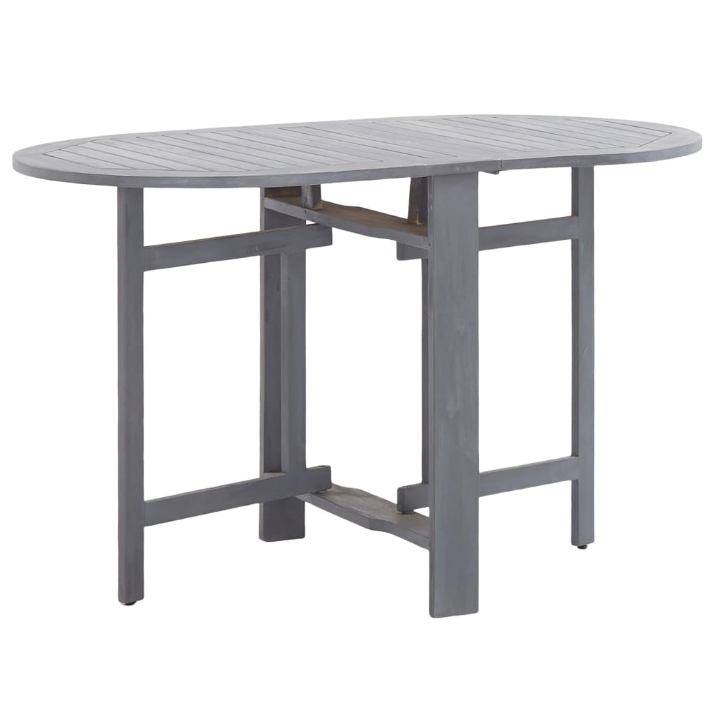 Vidaxl Juego De Comedor De Jardín 5 Pzas Madera Maciza De Acacia Gris_1