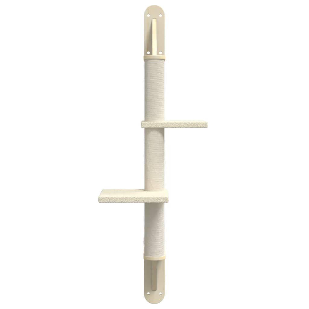 Árbol Rascador Para Gatos De Pared Crema 108 Cm_3
