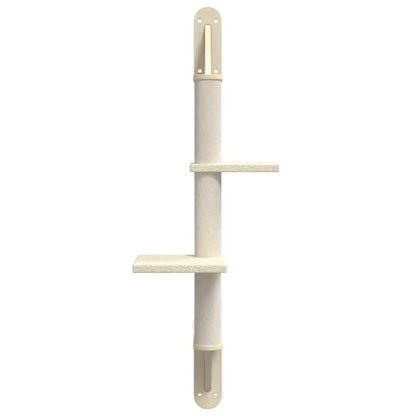 Árbol Rascador Para Gatos De Pared Crema 108 Cm_3