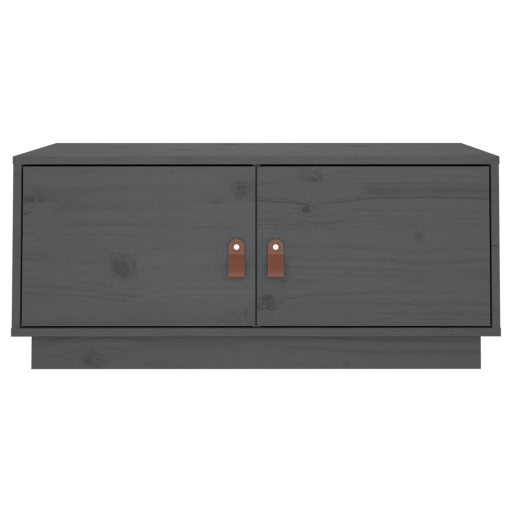 Mesa De Centro De Madera Maciza De Pino Gris 80x50x35 Cm_4