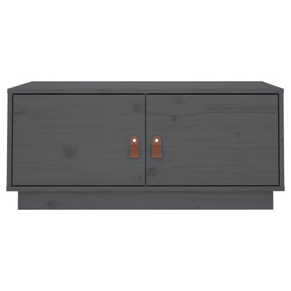 Mesa De Centro De Madera Maciza De Pino Gris 80x50x35 Cm_4