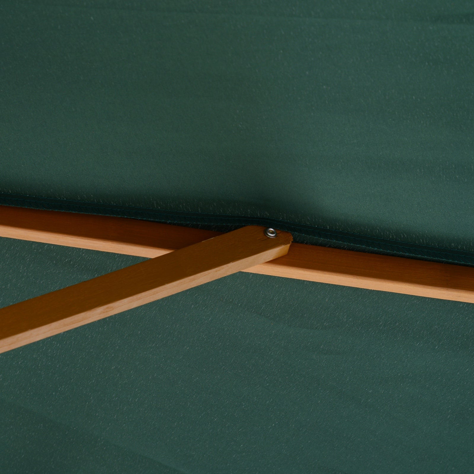 Outsunny Sombrilla Parasol Verde Diámetro 3m Madera Terraza Jardín Piscina_3