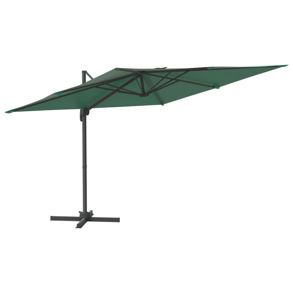 Vidaxl Sombrilla Voladiza Con Led Verde 400x300 Cm_0