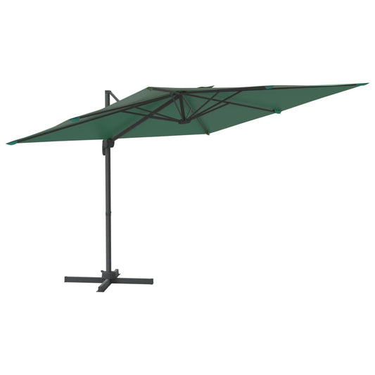 Vidaxl Sombrilla Voladiza Con Led Verde 400x300 Cm_0