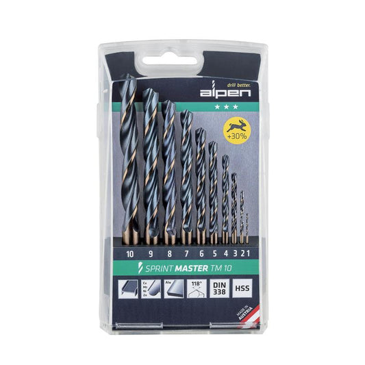 Estuche Brocas Alpen Hss Sprint Master  10 Piezas_0