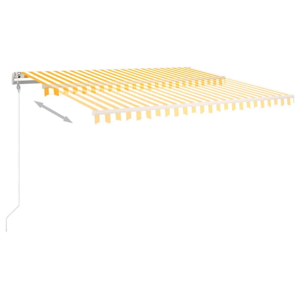 Toldo Retráctil Automático Amarillo Y Blanco 450x300 Cm_3