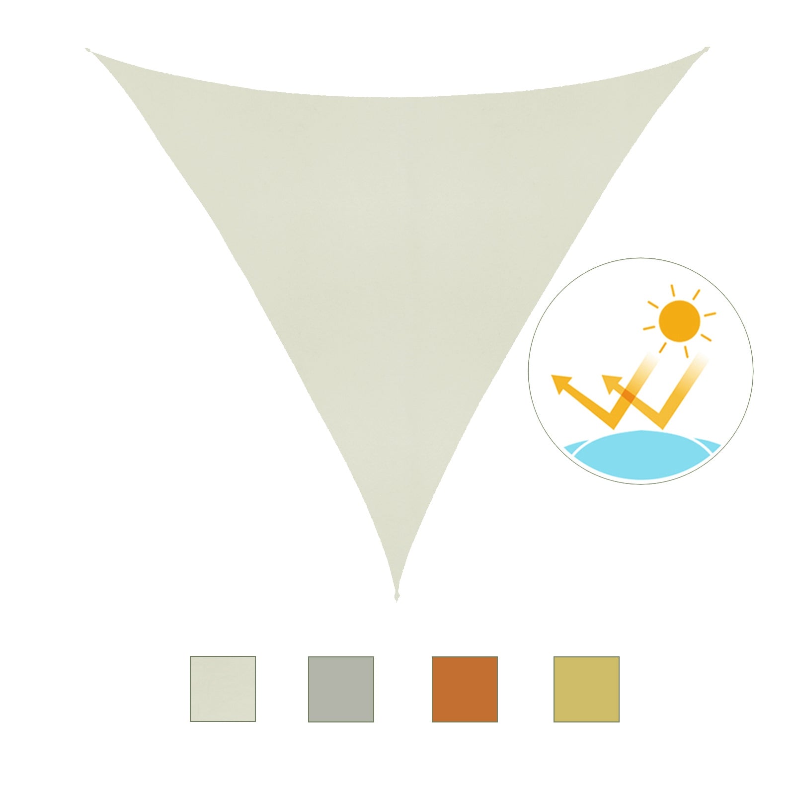 Outsunny Toldo Vela Sombrilla Parasol Triangulo Tejido De Poliester 160g/m2_4