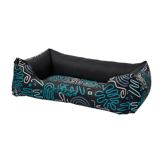 Cama Para Perro Rogz Graphix 101x64x33cm Estampado Doodle Talla Xl (39-64kg)_0