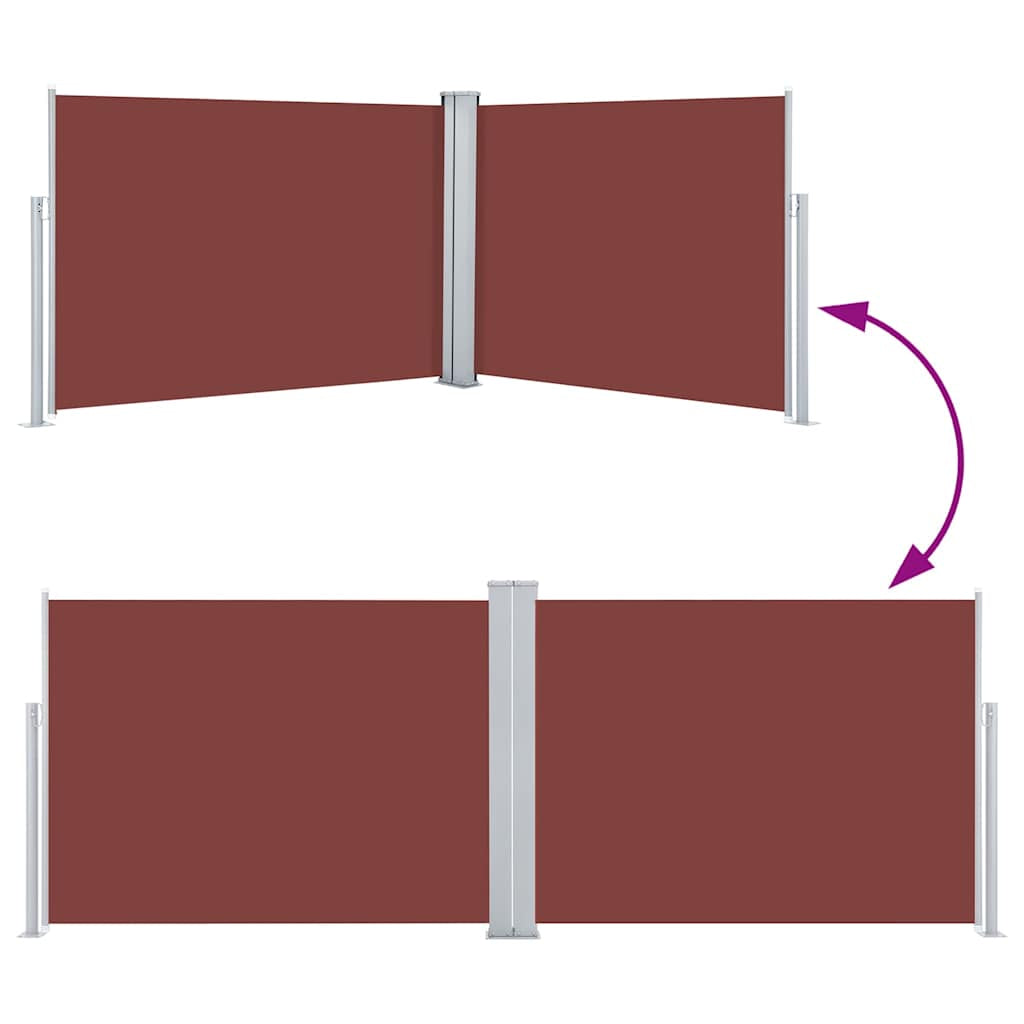 Vidaxl Toldo Lateral Retráctil Marrón 120x1000 Cm_4