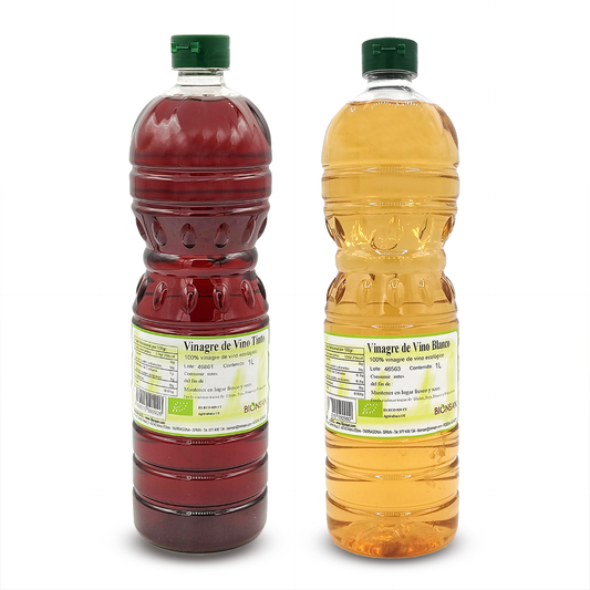 Pack 2 Vinagres De Vino Blanco Y Tinto Eco Bionsan 1 L_0