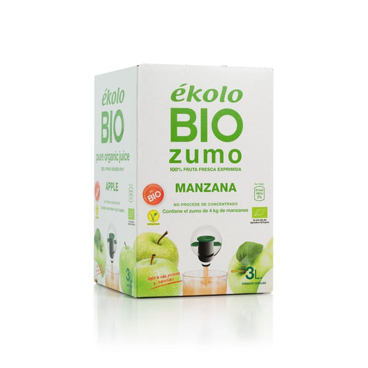 Bag in box Zumo de manzana 100% exprimido Bio Ékolo bio 3L