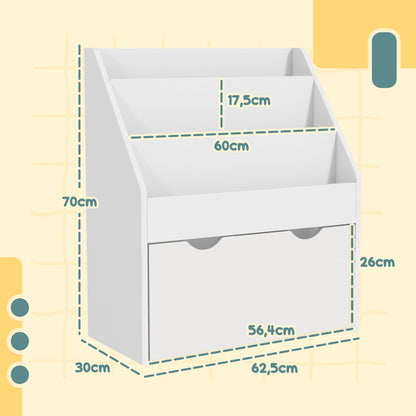 Estante De Brinquedos Aiyaplay Mdf Branco 62,5x30x70 Cm 311-075v80wt_2