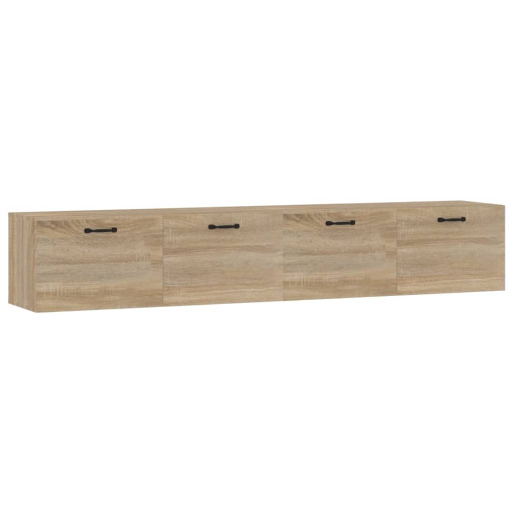 Armarios Pared 2 Uds Contrachapada Roble Sonoma 100x36,5x35 Cm_1