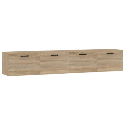 Armarios Pared 2 Uds Contrachapada Roble Sonoma 100x36,5x35 Cm_1