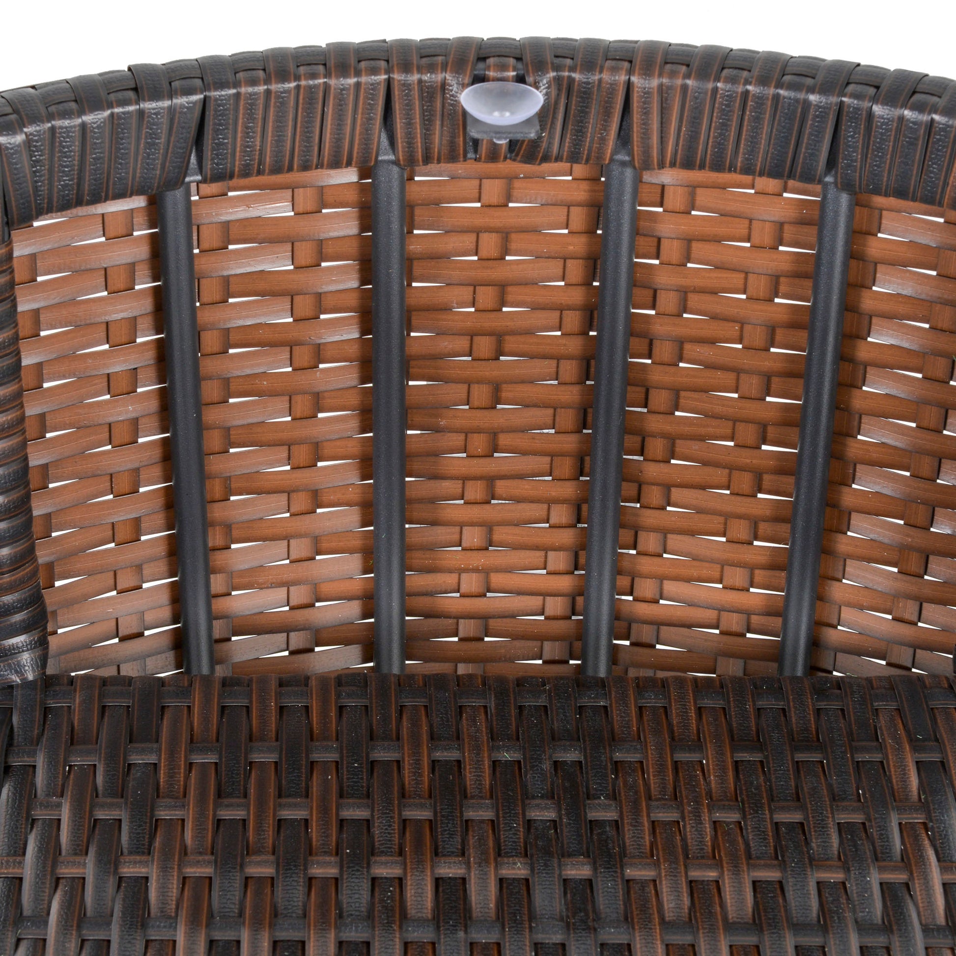 Outsunny Conjunto De Muebles Ratán De 3 Piezas 1 Mesa Y 2 Sillas 71x53.5x51 Cm_3