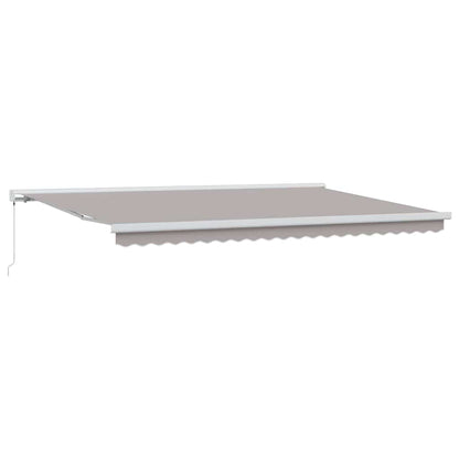 Toldo Retráctil Gris Claro 500 X 300 Cm Lona Y Aluminio_0