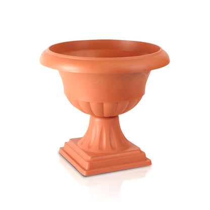 Maceta Ornamental Con Pie Atena 7,5l., Dimensiones (mm) 395x395x350, Color Terracota_0