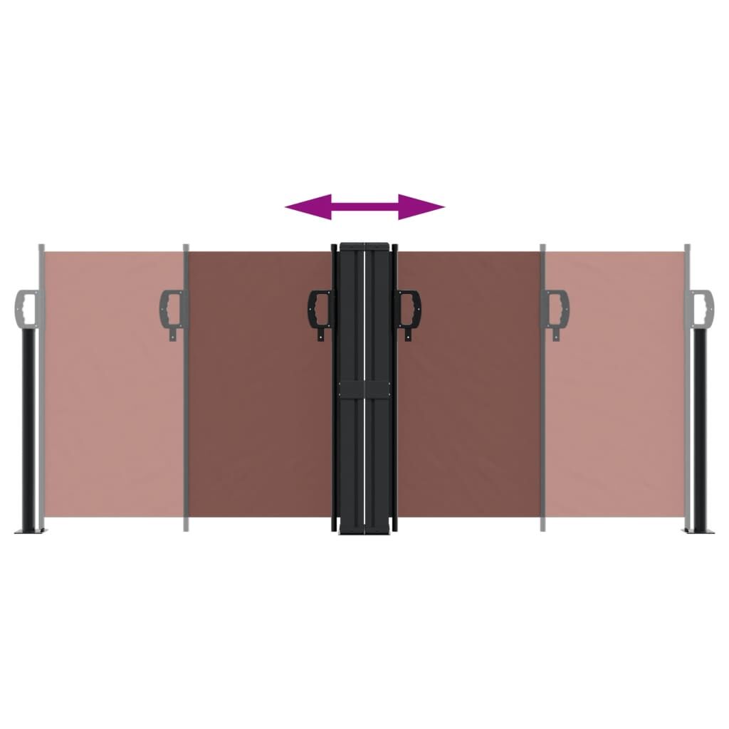 Vidaxl Toldo Lateral Retráctil Marrón 100x1000 Cm_4
