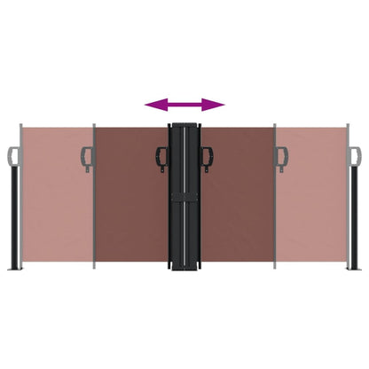 Vidaxl Toldo Lateral Retráctil Marrón 100x1000 Cm_4